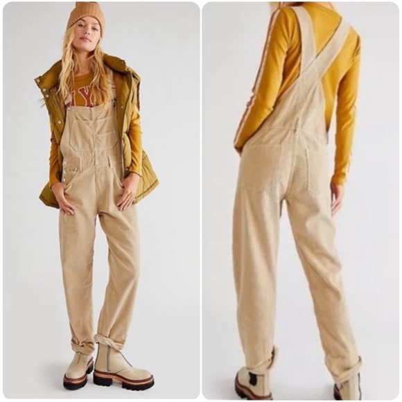 Free People We The Free We The Free Ziggy Corduroy Overalls...
